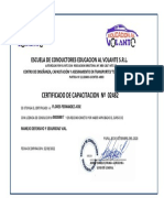 Certificado de Manejo Flores Fernandez Jose