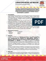 Contratación de consultoría para expediente técnico de reparación vial en Moche