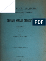 Обичаји Народа Српскога ; Књига II ; Српски Етнографски Зборник (1909.Год.) - Тихомир Р. Ђорђевић