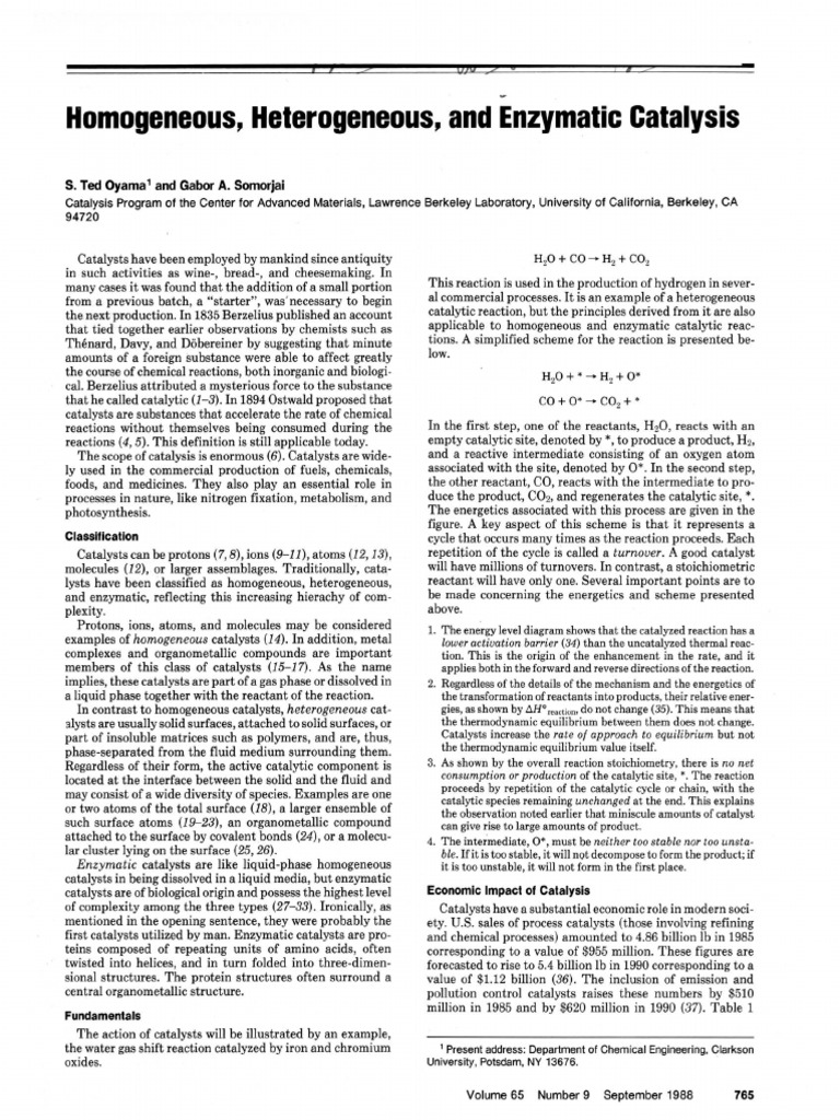 Types of Catalysis Explained | PDF | Catalysis | Heterogeneous Catalysis