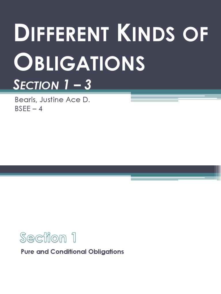 Different Kinds of Obligations PDF Guarantee Legal Remedy