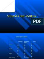 Subasta Holandesa