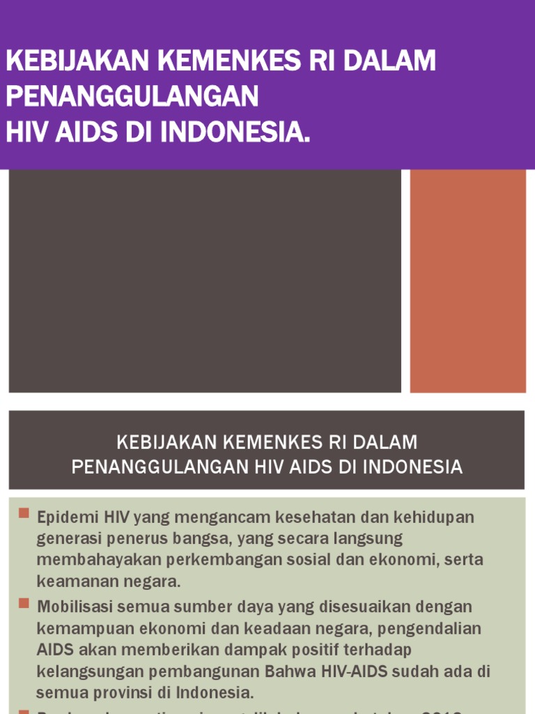 KEBIJAKAN KEMENKES RI DALAM PENANGGULANGAN HIV AIDS | PDF