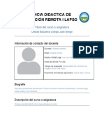 Secuencia Didactica de Planificación Remota I Lapso