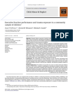 Executive Function Performance and Trauma Exposure in A Community Sample of Children PDF