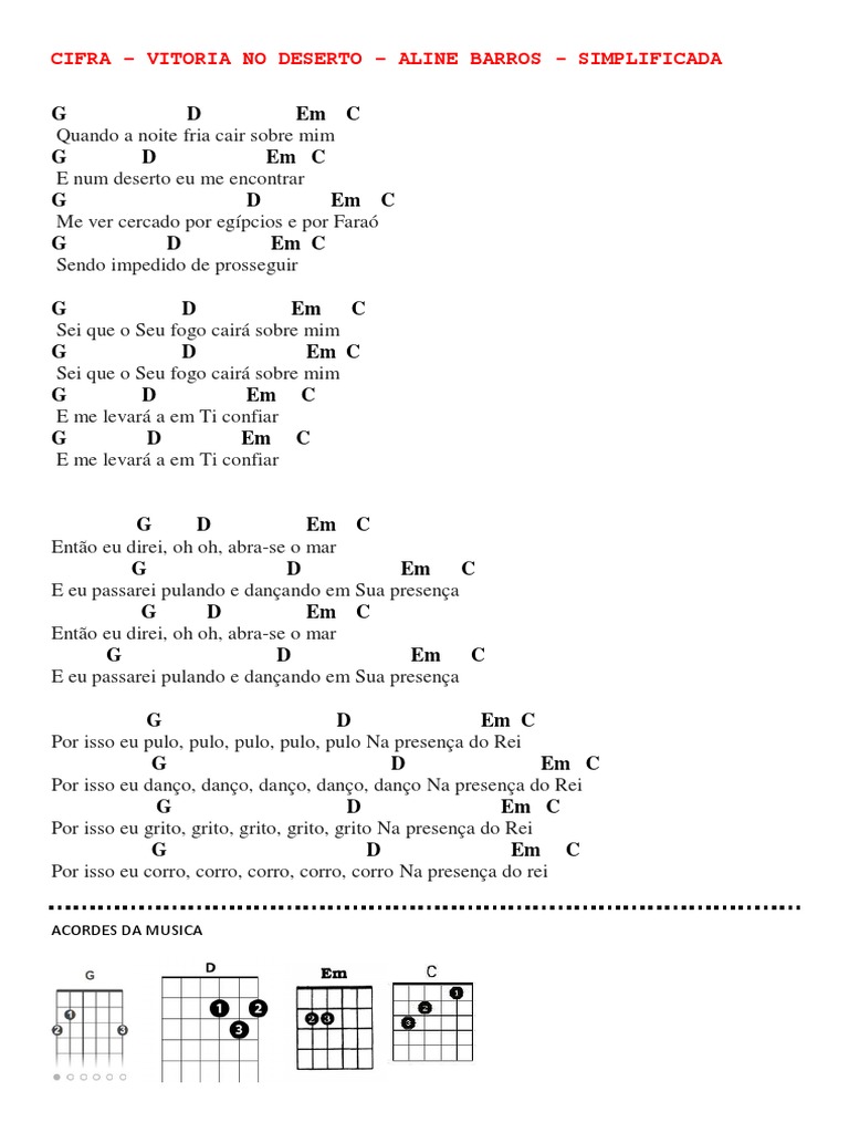 Cifra Vitoria No Deserto Simplificada PDF