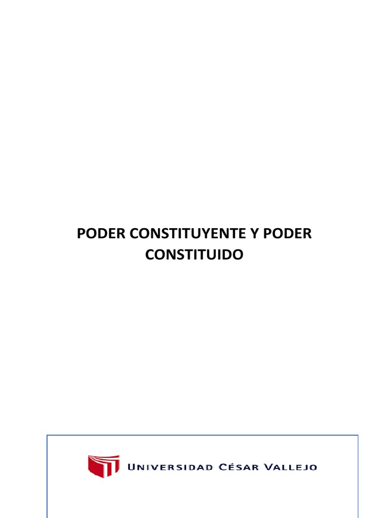 Poder Constituyente y Poder Constituida | PDF | Iniciativa | Constitución