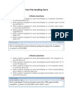 Text File Handling Set-2: 2 Marks Questions