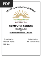 Computer Science: Practical File Python Programs & Mysql