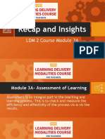Recap and Insights: LDM 2 Course Module 3A