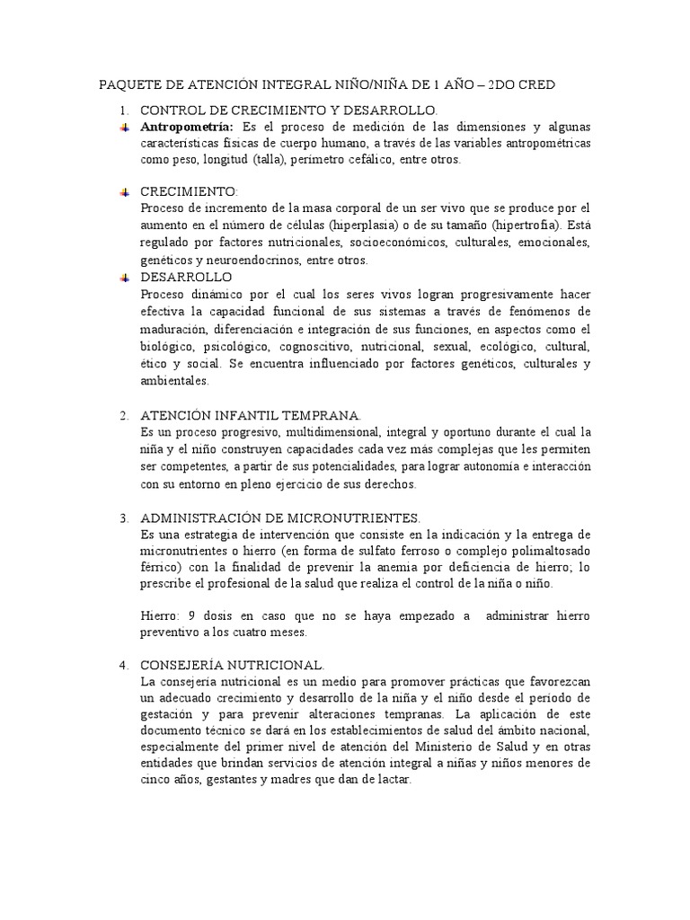 Paquete de Atención Integral Niño | PDF | Abuso infantil | Nutrición