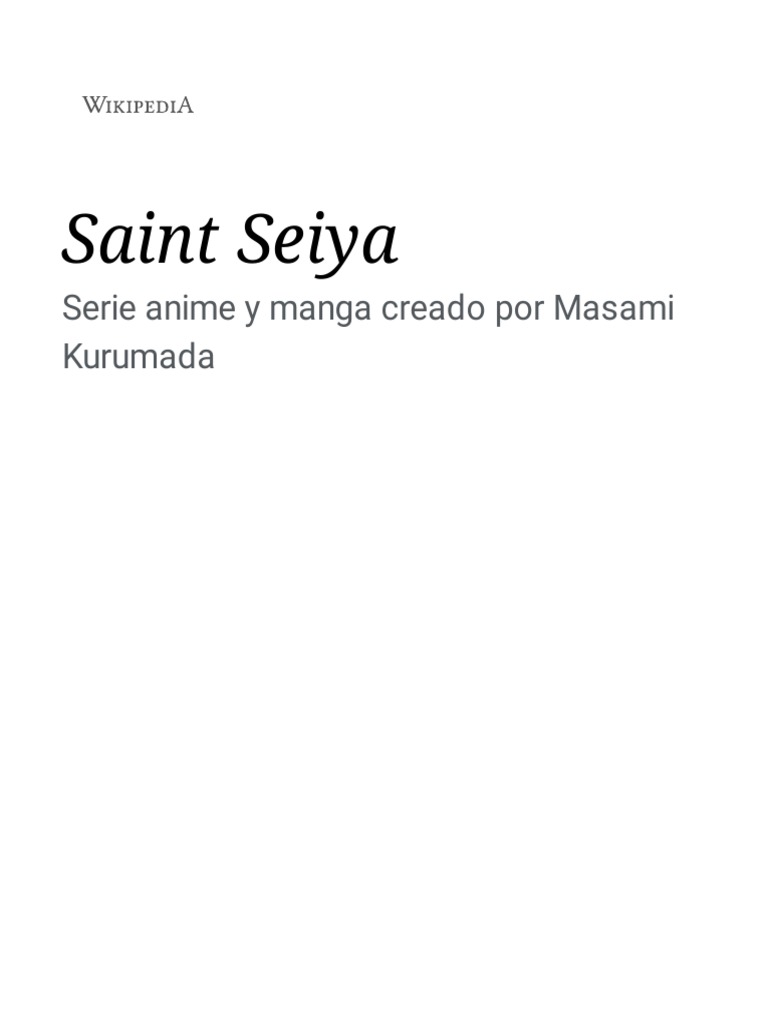 Saint Seiya: Omega - Wikipedia, la enciclopedia libre
