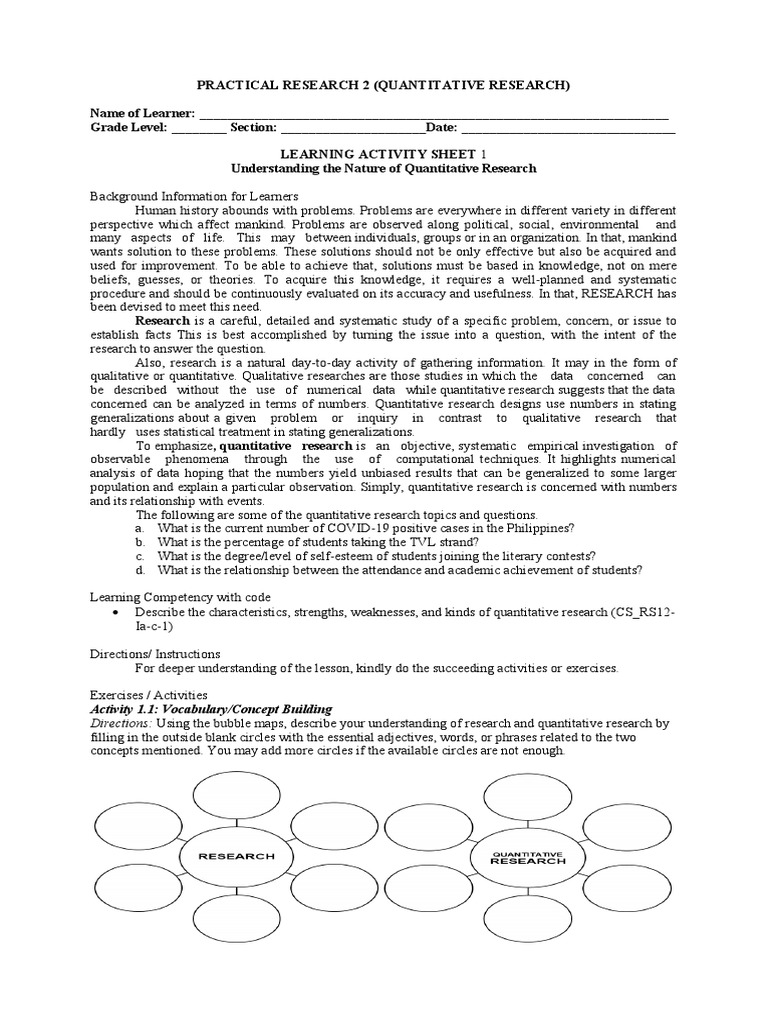 Understanding Quantitative Research | PDF | Quantitative Research ...