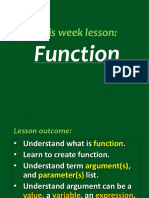 Function Additional Notes
