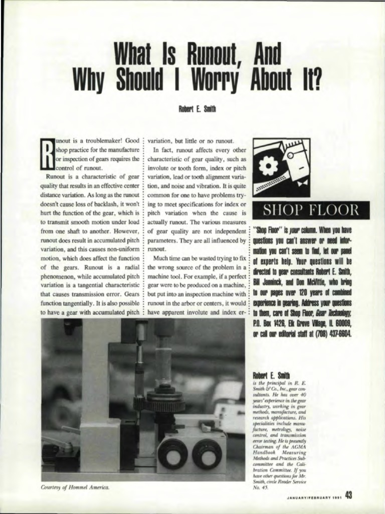 What Is Runout PDF Gear Transmission (Mechanics)