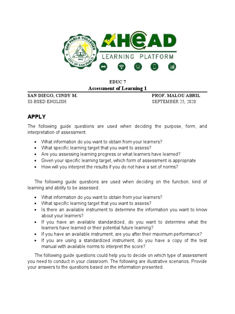 Standardized Assessment Guide | PDF | Educational Assessment ...
