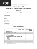 Anand Institute of Higher Technology Kazhipattur, Chennai - 603103 Department of Computer Science and Engineering Exit Survey