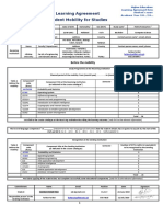 Sample filled LEARNING AGREEMENT with signatute