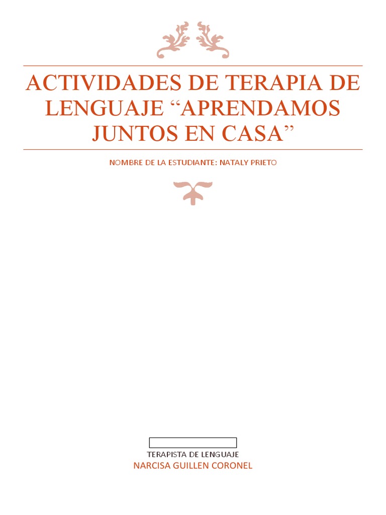 Actividades de Terapia de Lenguaje Infantil | PDF | Idiomas