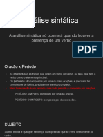 Análise sintática e identificação de elementos da oração