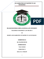 Rights and Liabilities of Parties To An Exchange