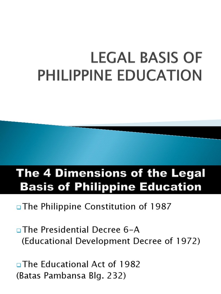 Legal Basis of Philippine Education 1 | Download Free PDF | Higher ...