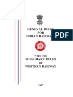 General Rules FOR Indian Railways: With The