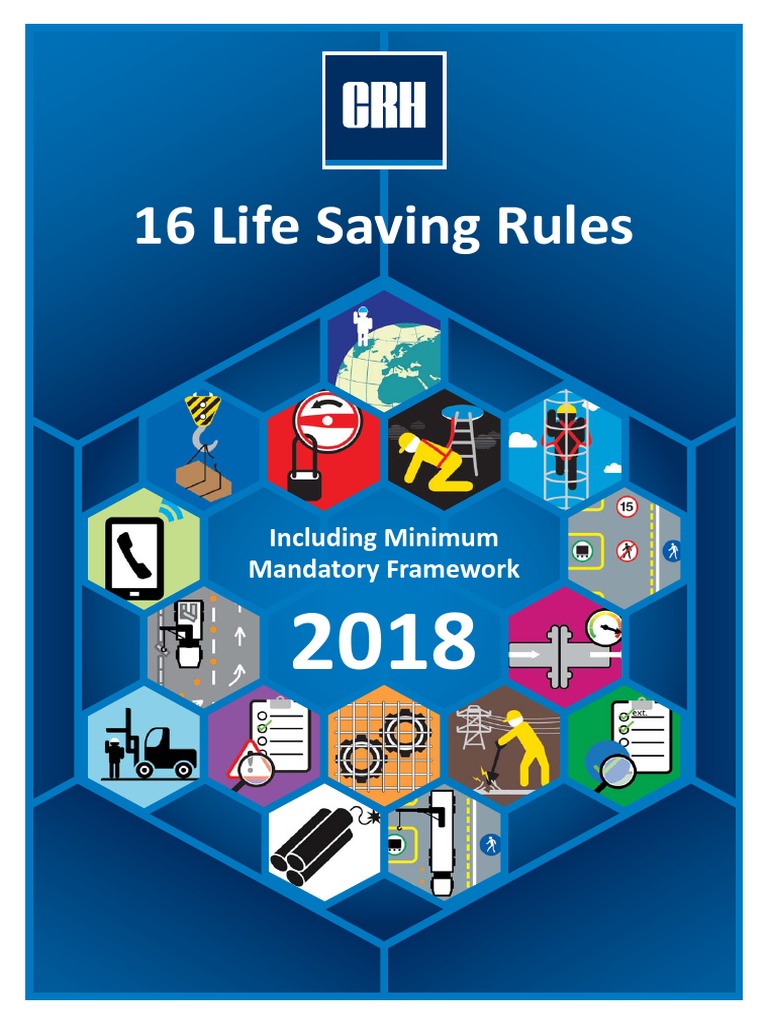 16 Life Saving Rules Pdf Personal Protective Equipment Switch