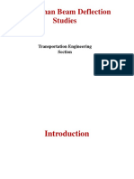 Benkelman Beam Deflection Studies: Transportation Engineering Section