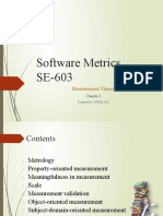 Software Metrics SE-603: Measurement Theory
