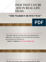 3 Things That Can Be Applied in Real Life Based On:: "The Warren Buffet Way"