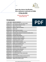 Aprovados UFRRJ 2011 Agronomia - Classificação