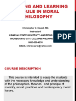 Teaching and Learning Module in Moral Philosophy