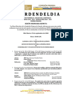 Orden Del Dia Martes 15 de Septiembre de 2020