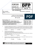 Physics: Target: Jee (Advanced) 2015