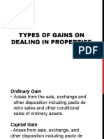 Types of Gains On Dealing in Properties