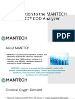 Introduction To The MANTECH Pecod COD Analyzer