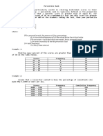 100 + (P LB) F +: Percentile Rank