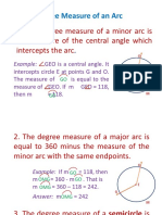 Degree Measure of An Arc