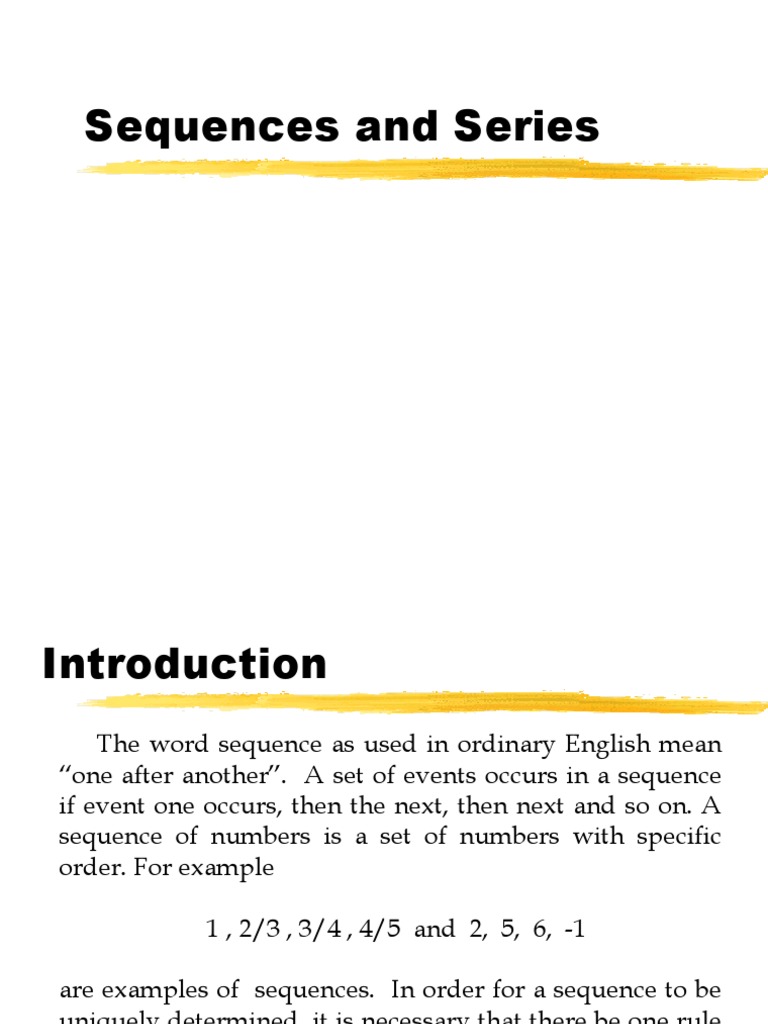 Understanding Sequences and Series | PDF | Sequence | Summation