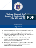 Walking Through Grade 10 Quarter 3 Content & Processes (CGS, Lms and TGS)