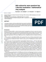 Continuous Variable Subcarrier Wave Quantum Key Distribution With Discrete Modulation: Mathematical Model and Finite-Key Analysis