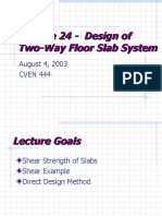 Lecture 24 - Design of Two-Way Floor Slab System