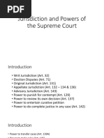 Jurisdiction and Powers of The Supreme Court