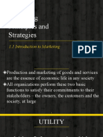 Marketing Principles and Strategies