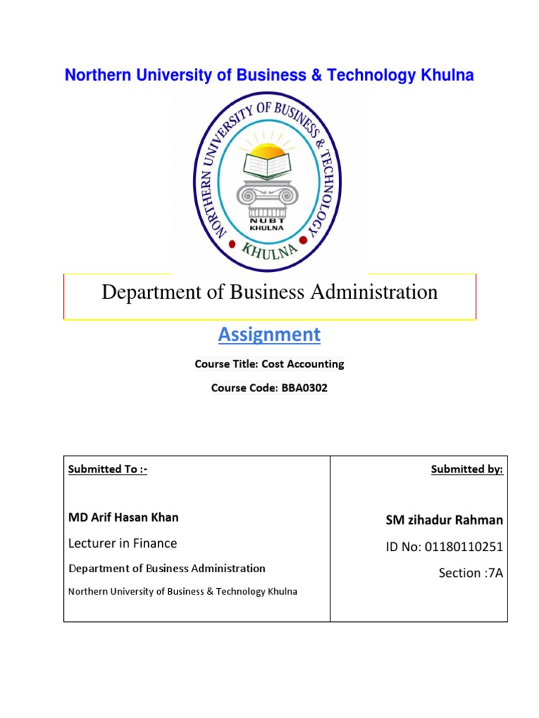 Department of Business Administration: Assignment | PDF