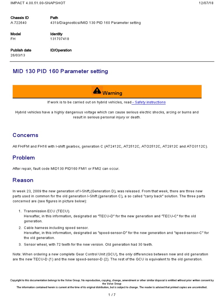 MID 130 PID 160 Parameter Setting PDF Transmission (Mechanics