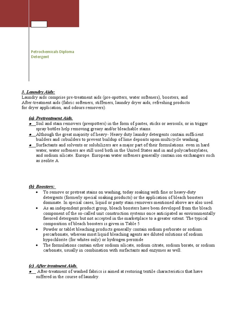 An Analysis of Laundry Aids Used in Detergent Formulations PDF