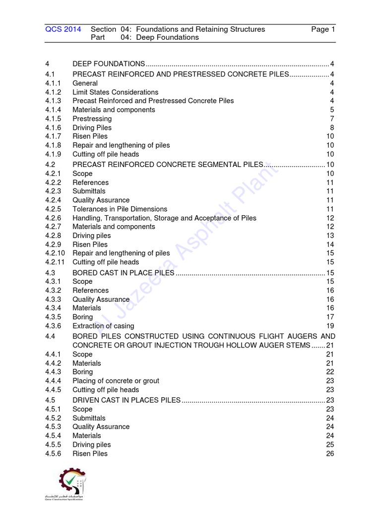 04-4 Deep Foundations | PDF | Deep Foundation | Prestressed Concrete