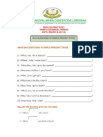 W-H Questions in Simple Present Tense: English Practice 2 Third Academical Period Sixth Grade (A-B-C-D)